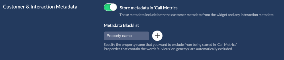 Security metadata